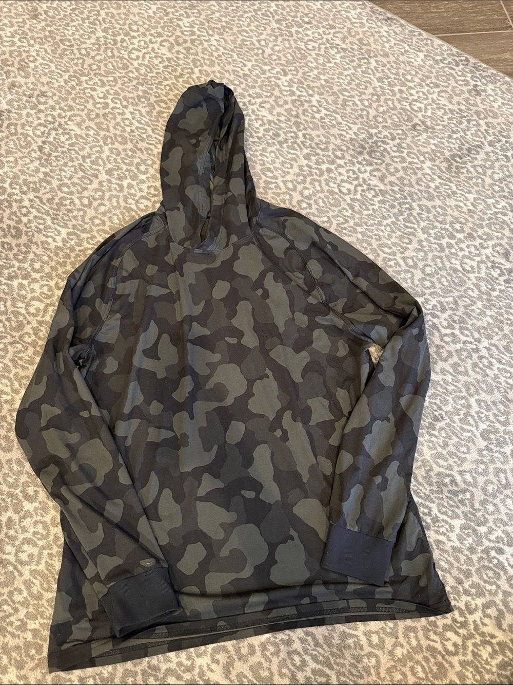 Zella Men's Camouflage Hoodie Pullover - Black & Olive